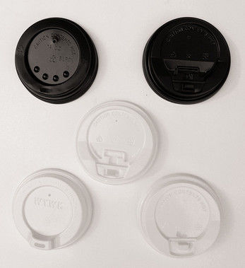 中国 コー​​ヒーやアイスクリーム紙コップ用プラスチックフラット/ドーム紙コップ蓋 サプライヤー