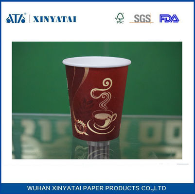 中国 ホットドリンクのための10オンスカスタマイズシングルPEコーティング紙断熱使い捨てカップ サプライヤー