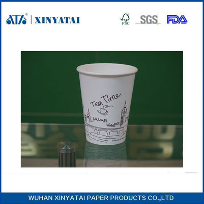 中国 リサイクル可能な断熱カスタム紙リサイクルのコーヒー カップ、使い捨て茶コップ 9 オンス サプライヤー
