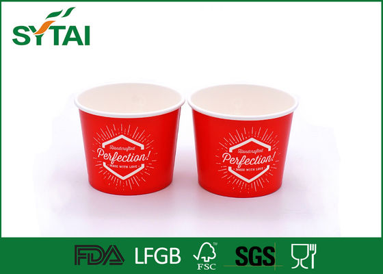 中国 赤い注文のサイズの冷たい食糧のための環境友好的なアイス クリームの紙コップ サプライヤー