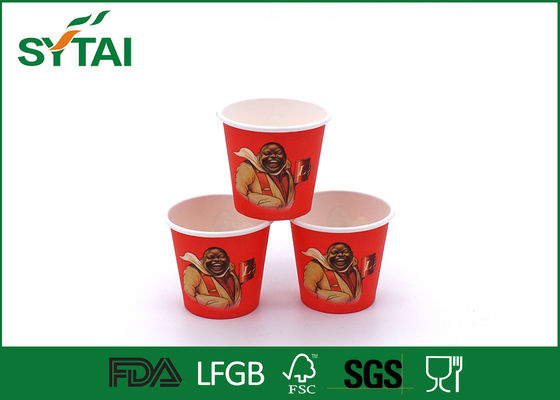 中国 特性イメージ2.5食品等級のペーパーが付いているOZによって印刷される赤い紙コップ サプライヤー