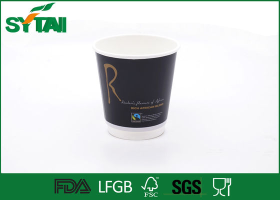 中国 健康のふた、SGSのFDAの標準と使い捨て可能な二重壁紙のコップ/コーヒー カップ サプライヤー