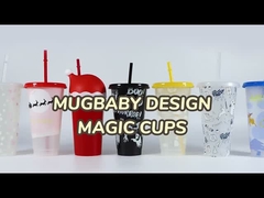 メリークリスマスプレゼントガラスプラスチック変色ドリンクカップストロー付きクリスマスタンブラー